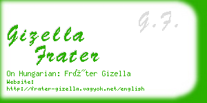 gizella frater business card